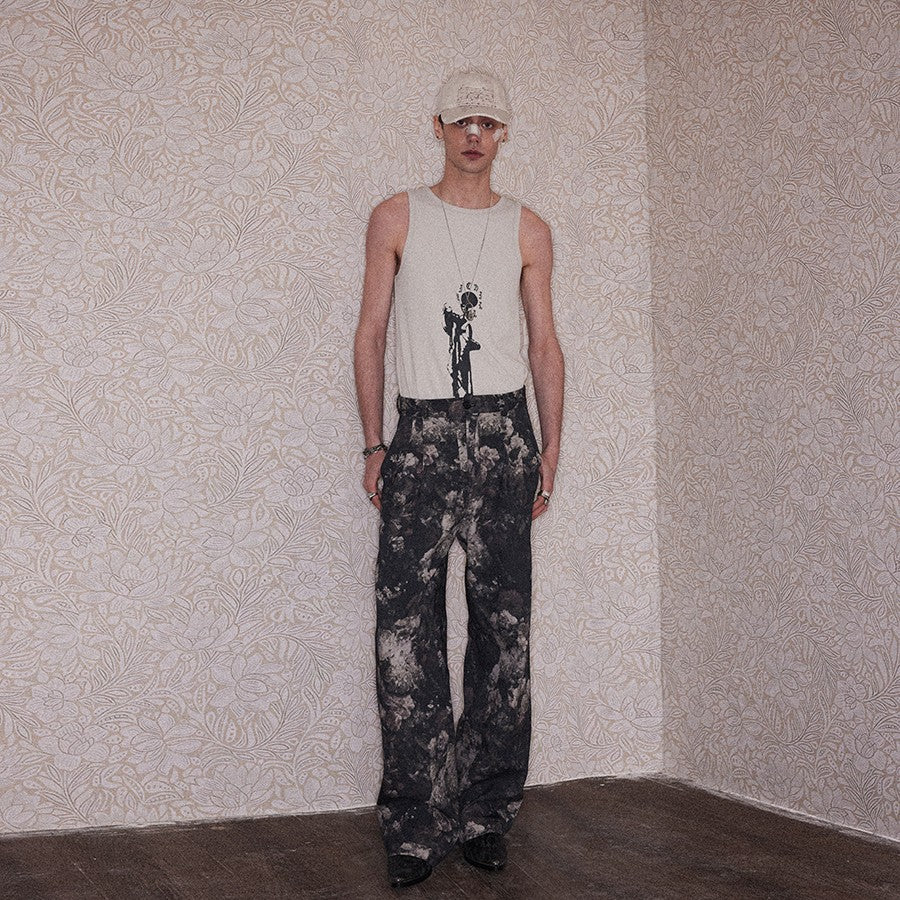 RICHILL MELANCHOLY Floral Jacquard Pants