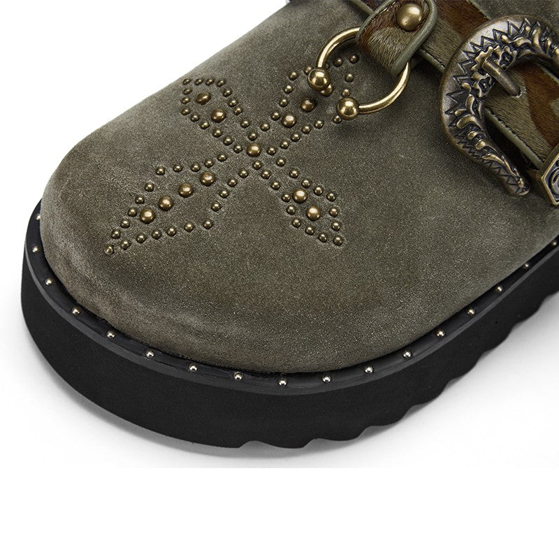 Arcadiagyal Cross Thick-soled Birkenstock slippers