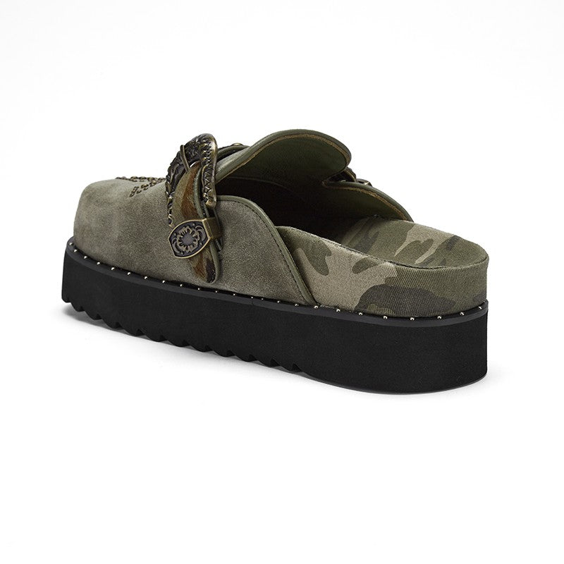 Arcadiagyal Cross Thick-soled Birkenstock slippers