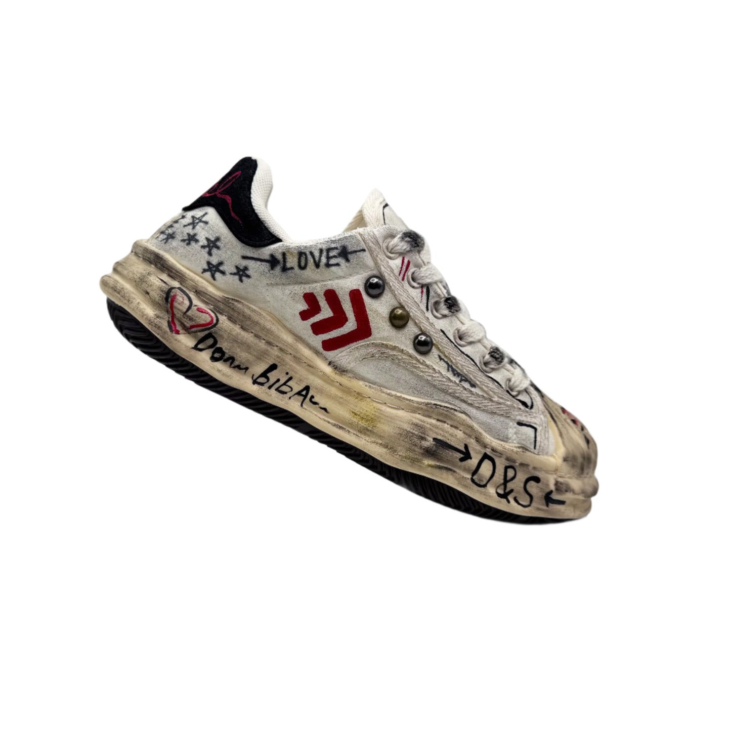 Old Graffiti Dissolved Thick-soled Sneakers