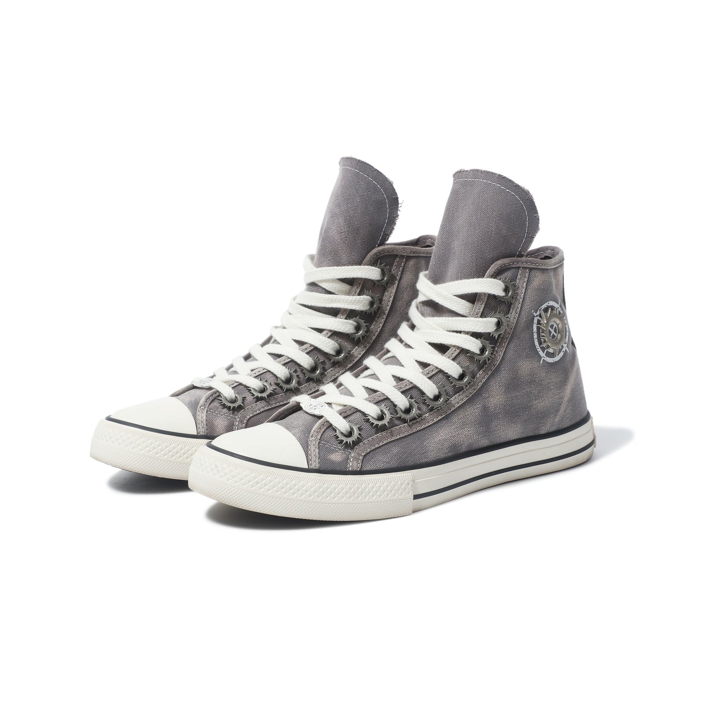 Roman Kayser POWSTAR Distressed High-top Bullet-hole Sneakers