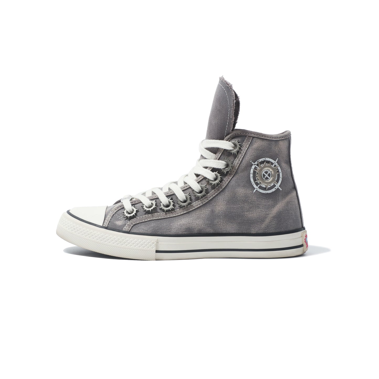 Roman Kayser POWSTAR Distressed High-top Bullet-hole Sneakers