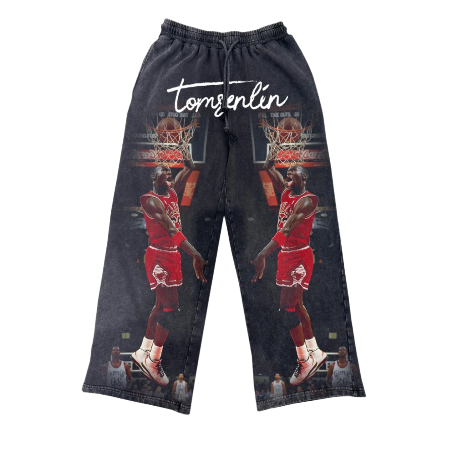 Tomsenlin MJ Dunk Distressed Long Sweatpants