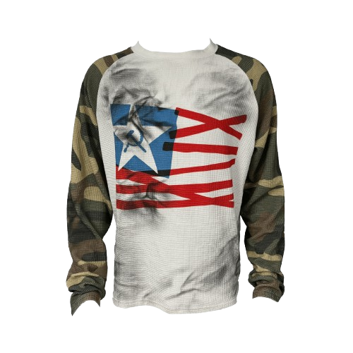 99CLUB Commy Flag Dirty Long Sleeved Shirt