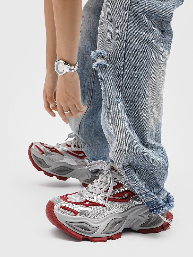 Cat-eye Thick-soled Mesh Breathable Sneakers
