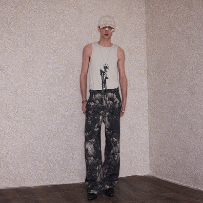 RICHILL MELANCHOLY Floral Jacquard Pants
