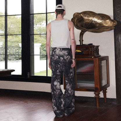 RICHILL MELANCHOLY Floral Jacquard Pants