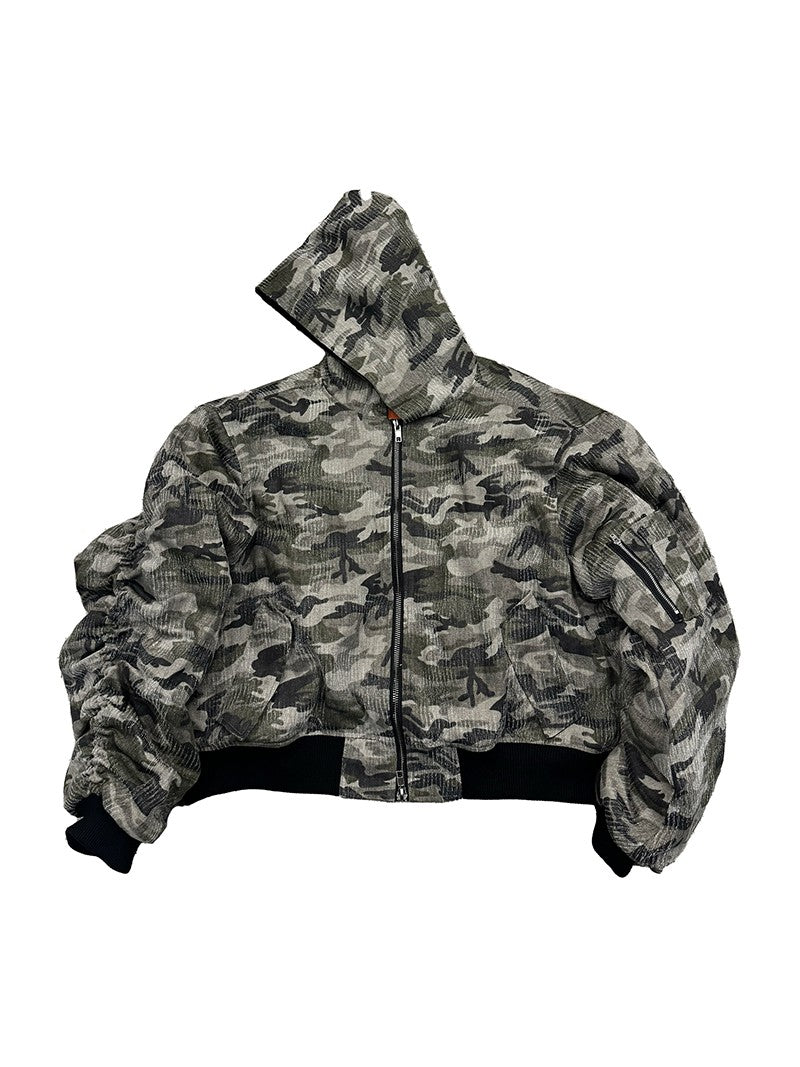 POPPROJECT Camouflage Heavy Bomber Jacket