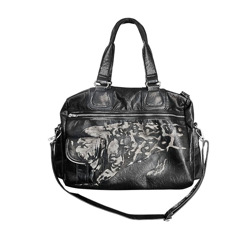 Night Lab Leopard Oily Shoulder Bag