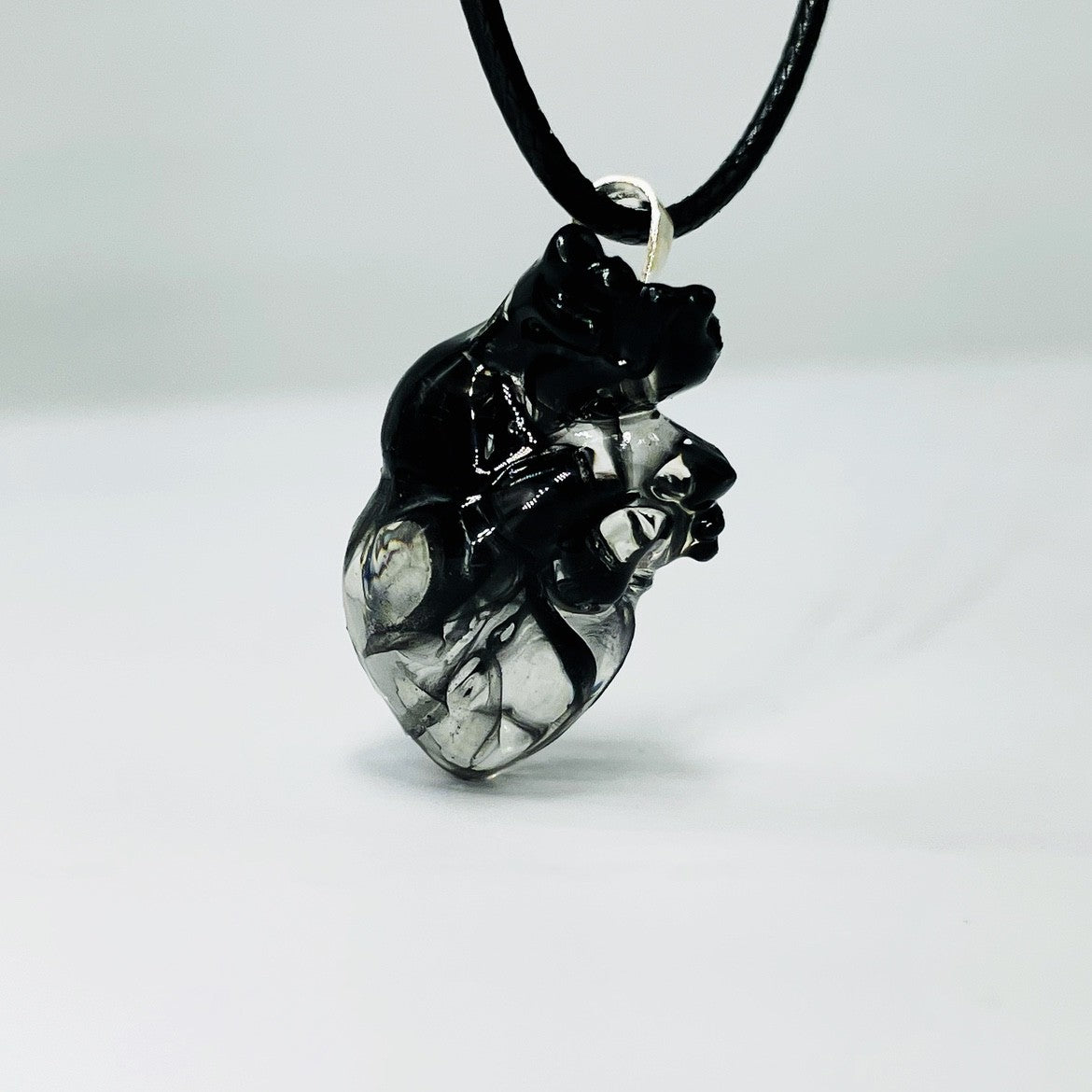 Miaoke Handmade Dark Alternative Personality Heart Pendant Sterling Silver Chain